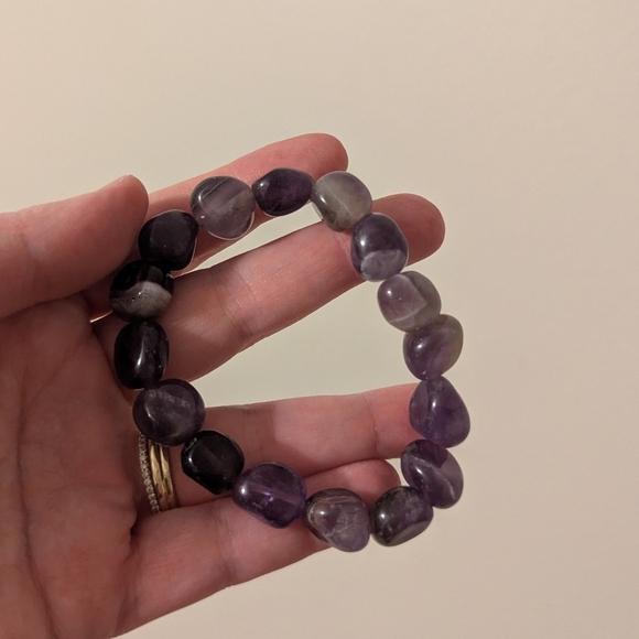 Free People Jewelry - Free People Ariana Ost Bobbi Stone Bracelet - Amethyst NWOT!